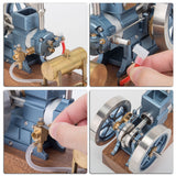 Stirlingkit ENJOMOR 6CC Blue Hit and Miss Gas Engine Miniature 4 Stroke Engine RTR Full Set, view 6