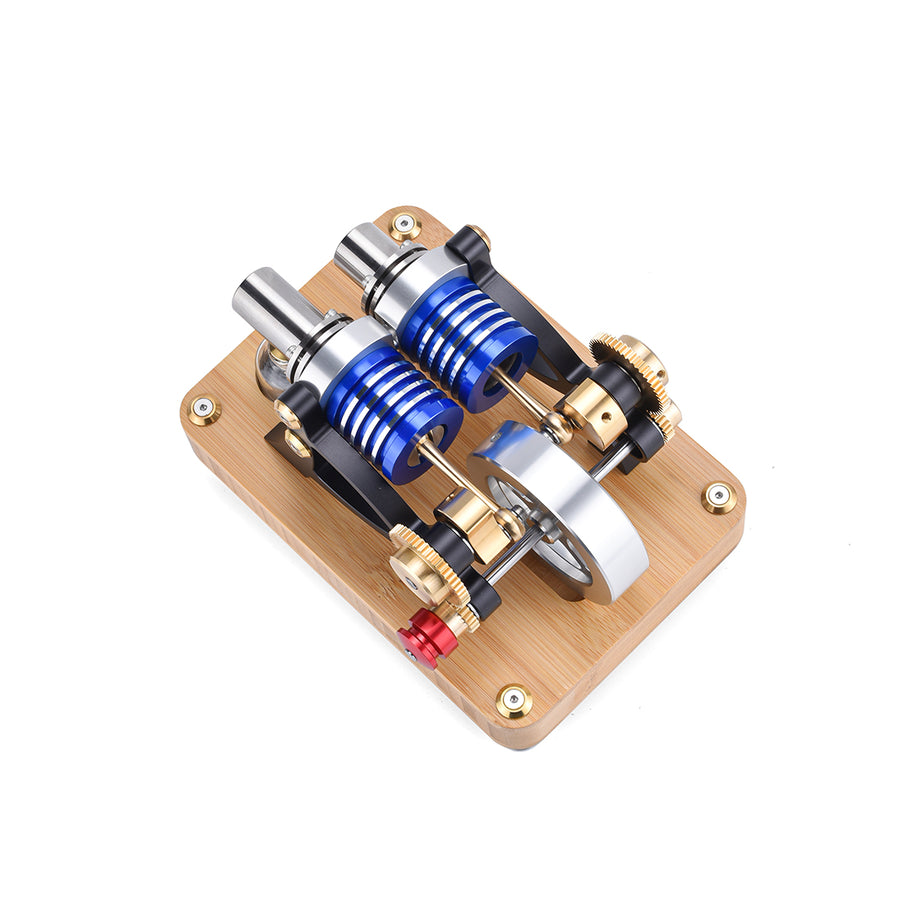 Stirlingkit ENJOMOR Alpha Type Stirling Engine Twin-Cylinder Twin-Piston EC Engine Model