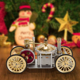 Stirlingkit ENJOMOR Antique Live Steam-Powered Car Model Golden Christmas, view 2