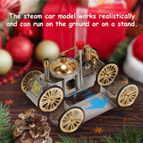Stirlingkit ENJOMOR Antique Live Steam-Powered Car Model Golden Christmas, view 5