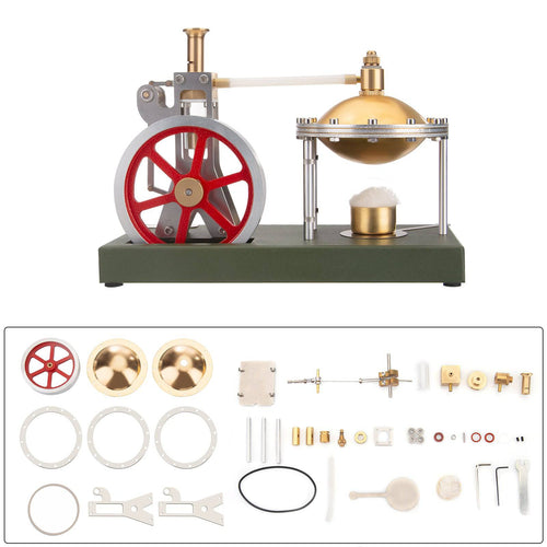 Stirlingkit ENJOMOR Assembly Vertical Hero's Steam Engine Model with Boiler DIY KIT