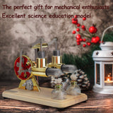 Stirlingkit ENJOMOR Balance Two Cylinder Stirling Engine with LED Light Bulb, view 3