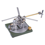 Stirlingkit ENJOMOR Gamma Hot Air Stirling Engine Helicopter with Base DIY Model Kit Stem, view 3