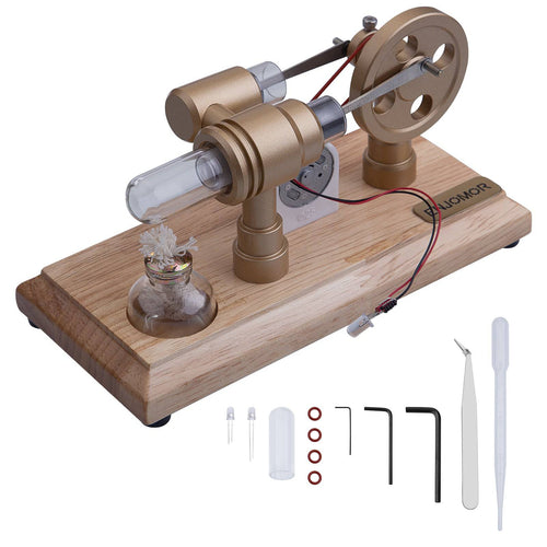 Stirlingkit ENJOMOR Gamma LED Hot Air Stirling Engine Model