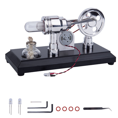 Stirlingkit ENJOMOR Gamma Stirling Engine Single Cylinder Sterling Engine Generator