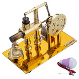 Stirlingkit ENJOMOR Golden Balance Stirling Engine Generator with LED Bulb Non-Stop Run, view 2