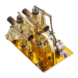 Stirlingkit ENJOMOR Golden Balance Stirling Engine Generator with LED Bulb Non-Stop Run, view 5
