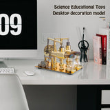 Stirlingkit ENJOMOR Golden Balance Stirling Engine Generator with LED Bulb Non-Stop Run, view 6