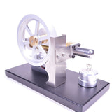 Stirlingkit Enjomor Horizontal Gear Drive Hot Air Stirling Engine LED Electricity Generator Model with Voltmeter, view 3