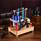 Stirlingkit ENJOMOR Hot Air Alpha-Type Walking Beam Stirling Engine, view 3