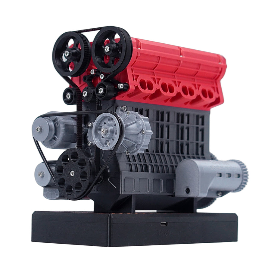 Stirlingkit ENJOMOR Inline 4 Cylinder Engine Model Building Kit 3D Printed for Tech Geeks & Car Lovers