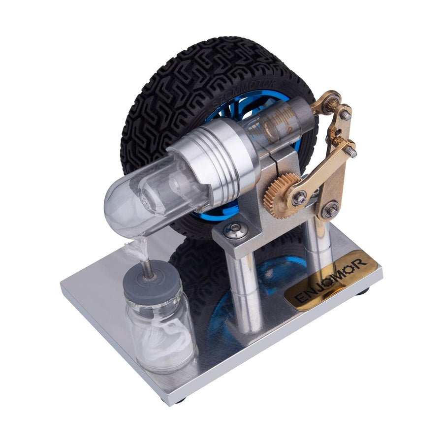 Stirlingkit ENJOMOR Mini Rocker Arm Stirling engine Alpha Version with Tire