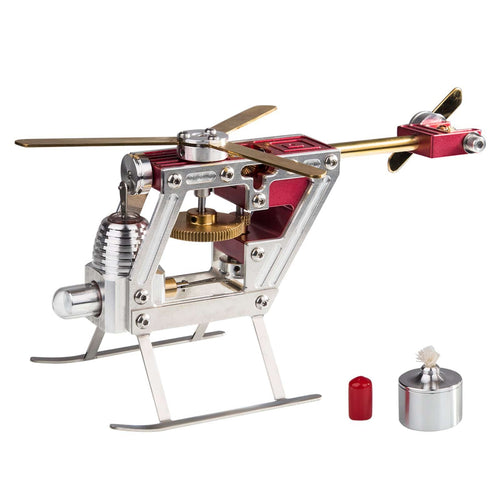 Stirlingkit ENJOMOR γ-shape Metal Hot-air Stirling Engine Powered Engine Mini Helicopter Model Building Kit