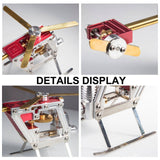 Stirlingkit ENJOMOR γ-shape Metal Hot-air Stirling Engine Powered Engine Mini Helicopter Model Building Kit, view 4