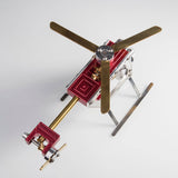 Stirlingkit ENJOMOR γ-shape Metal Hot-air Stirling Engine Powered Engine Mini Helicopter Model Building Kit, view 6