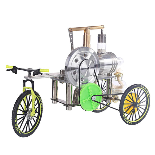 Stirlingkit ENJOMOR Stirling Engine Powered Tricycle Model Running Trike Rider Toy