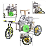 Stirlingkit ENJOMOR Stirling Engine Powered Tricycle Model Running Trike Rider Toy, view 2