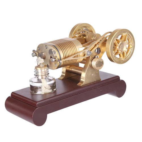 Stirlingkit Enjomor Two-cylinder Flame Licker Stirling Engine Brass Vacuum Engine Model