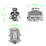 Stirlingkit ENJOMOR V12 GS-V12 72CC Gas 4-Stroke DOHC Large Scale Engine Model with Supercharger & Air Filter Full Set, view 4