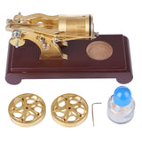 Stirlingkit Enjomor Vacuum Single Cylinder Flame Licker Stirling Engine Brass Model, view 3
