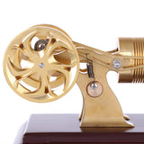 Stirlingkit Enjomor Vacuum Single Cylinder Flame Licker Stirling Engine Brass Model, view 4