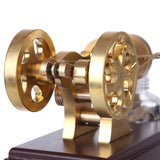 Stirlingkit Enjomor Vacuum Single Cylinder Flame Licker Stirling Engine Brass Model, view 5