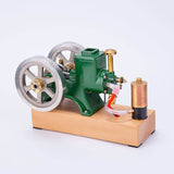 Stirlingkit ENJOMOR Vintage Green Gas Hit and Miss Engine Mini 4-stroke Stationary Engine Horizontal IC Engine Model, view 6