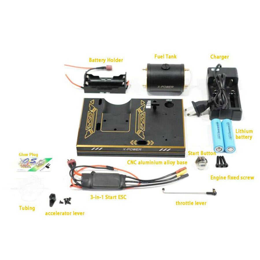 Stirlingkit ESC Glow Plug Starter Kit with Base for Toyan FS-S100AC Engine