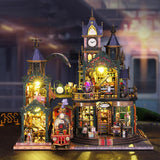 Stirlingkit Fantasy of The Steam Era Railtrack Ethereal City 3D Wooden Model Building Kit, view 2