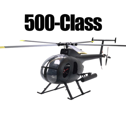 Stirlingkit FLISHRC FL500 AH-6 Little Bird Super Large Scale RC Helicopter Model 500-Class 2.4G 6CH with L7 Flight Controller RTF