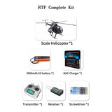 Stirlingkit FLISHRC FL500 AH-6 Little Bird Super Large Scale RC Helicopter Model 500-Class 2.4G 6CH with L7 Flight Controller RTF, view 6
