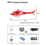 Stirlingkit FLYWING AS-350 Écureuil 470-Class GPS Large Scale RC Helicopter Model with ACE Flight Controller RTF, view 4