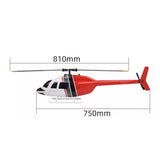 Stirlingkit FLYWING Bell-206-V2 470-Class RC Helicopter Model 2.4G RC 6CH Electric Airplane, view 4