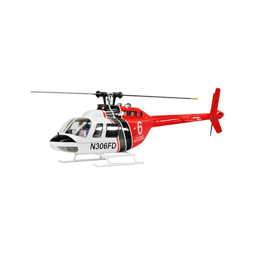 Stirlingkit FLYWING Bell 206 RC Helicopter Model 470-Class 2.4G RC 6CH Rescue Airplane