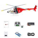 Stirlingkit FLYWING Bell 206 RC Helicopter Model 470-Class 2.4G RC 6CH Rescue Airplane, view 2