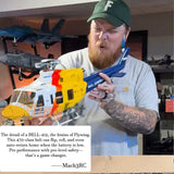 Stirlingkit FLYWING BELL-412-V4 RC Military Rescue Helicopter 470-Class 2.4G 6CH RTF RC Airplane Model, view 2