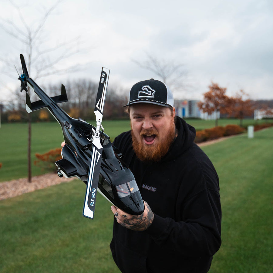 Stirlingkit FLYWING Bell222 Big Airwolf GPS RC Helicopter 2.4G RC 6CH 470-Class Electric Airplane Model