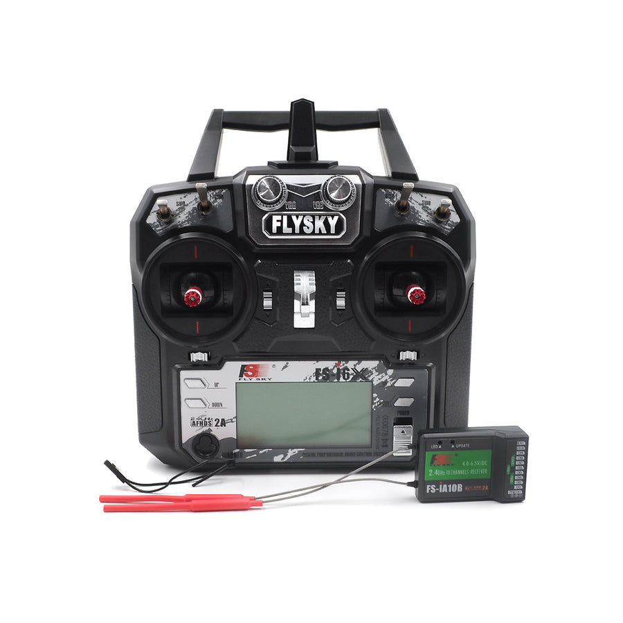 Stirlingkit FS-i6X Remote Control with IA6B Receiver Helicopter Fixed Wing Glider Multiaxis 10 Channel Transmitter iA10B Receiver