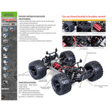 Stirlingkit FS Racing 1/10 4WD High Speed Brushless Remote Control Car with Body ESC Motor 2.4G, view 2