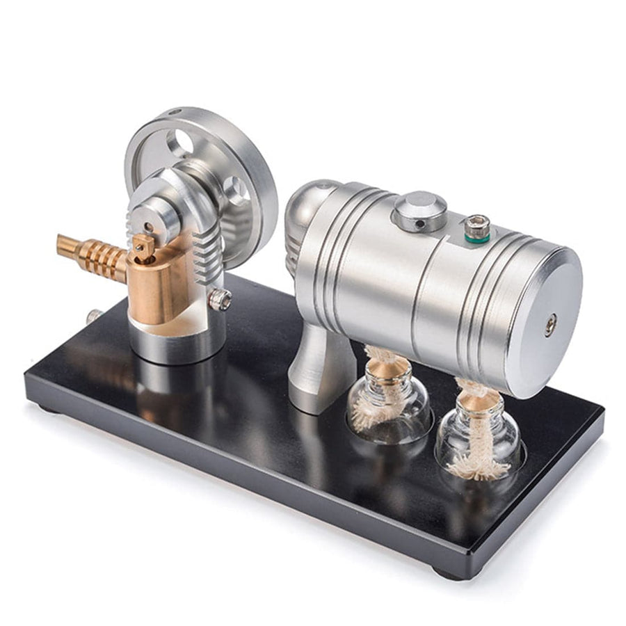 Stirlingkit Full Metal Retro Style Engine Steam Engine Model with Boiler Alcohol & Lamp Kit K-005
