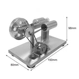 Stirlingkit Full Metal Single Cylinder Stirling Engine Model LED Micro Generator Physical Experiment Toy, view 5