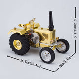 Stirlingkit Gas-Powered Agricultural Farm Tractor Model with 1.6CC Mini Horizontal Air-cooled ICE Engine, view 2
