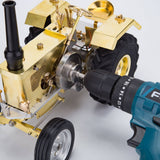 Stirlingkit Gas-Powered Agricultural Farm Tractor Model with 1.6CC Mini Horizontal Air-cooled ICE Engine, view 3
