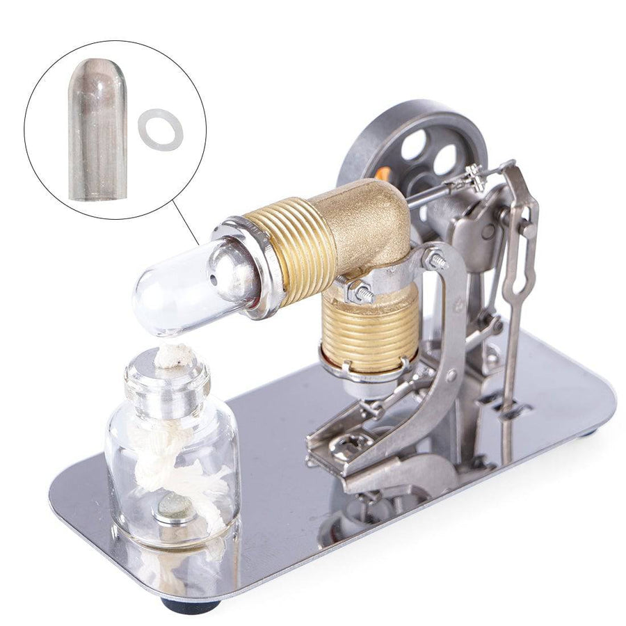 Stirlingkit Glass Heated Tube & O-Sealing Ring Cylinder Warming Accessory Suitable for Stirling Engine Model