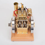Stirlingkit H76 5CC Horizontal Vintage Stationary Engine Twin-cylinder OHV Dual Flywheel Gasoline Internal Combustion Engine Model, view 4