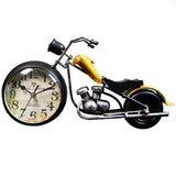 Stirlingkit Handcrafted Retro Motorcycle Model with Clock Desk Toy for Biker, view 6