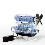 Stirlingkit Haynes DIY Assembly Mini L4 Simulation Transparent Runnable Engine Model, view 3