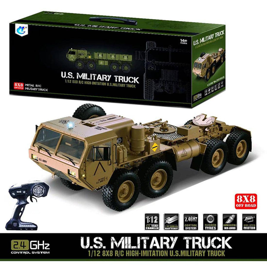 Stirlingkit HG 1:12 8 x 8 R/C 2.4G Electric Remote Control Militray Truck Model All Terrin Truck Kit