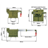 Stirlingkit HG-P803 1/12 Upgraded Crane Lifting Arm Assembly DIY Spare Parts for U.S. Military Truck of 8 Wheels, view 6