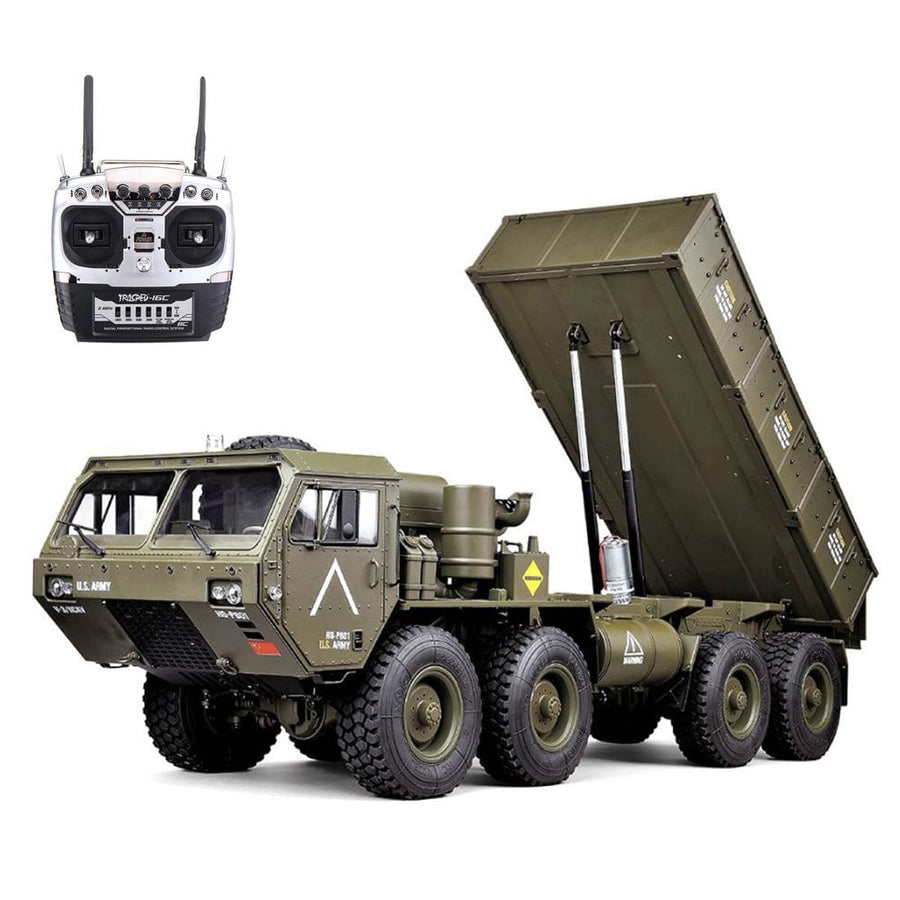 Stirlingkit HG-P803A 1/12 2.4G 8 x 8 RC Car Dump Truck U.S. Military Truck Toy